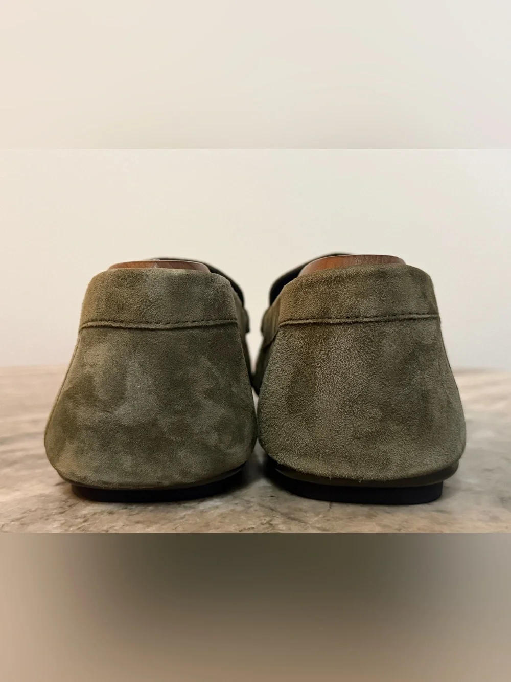 GIORGIO ARMANI Suede Drivers Loafer Sz 8 US Green Italy Slipper Moccasins $795